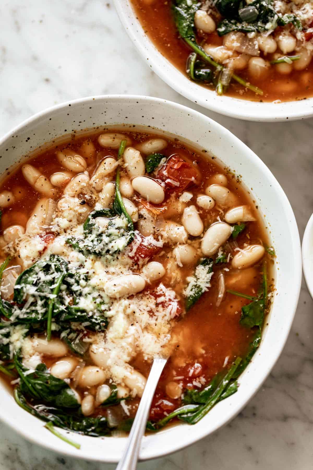 White Bean Soup, plus Parmesan