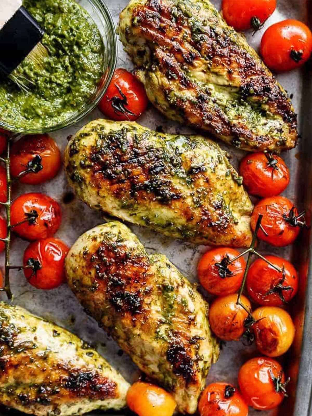 2 Ingredient Pesto Chicken