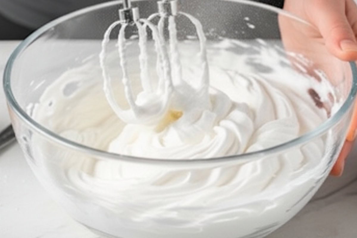 Add the confectioners sweetener and beat on high for 1 to 2 minutes until thick and creamy.