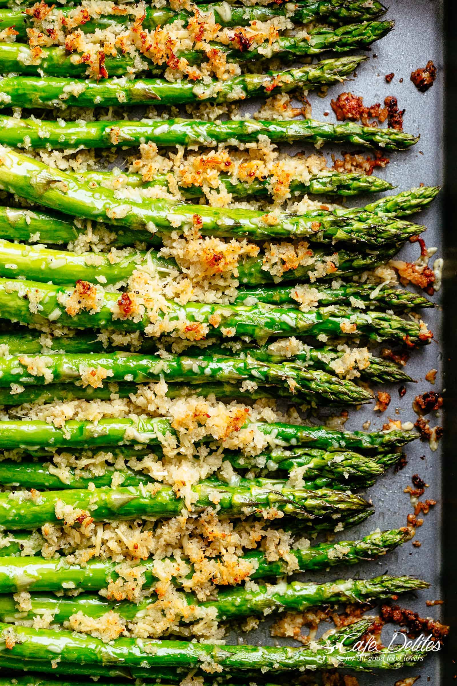 Crispy Parmesan Asparagus, plus Garlic Butter