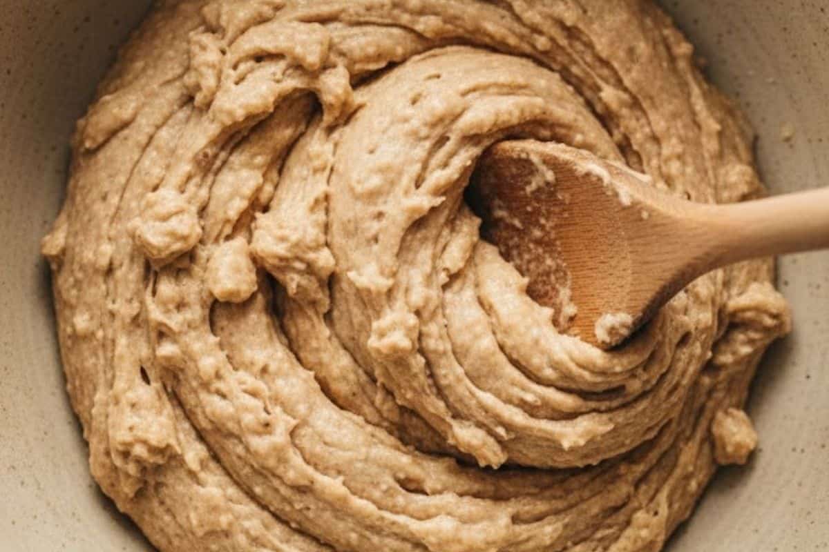 Fold everything until combined. The batter should be thick.