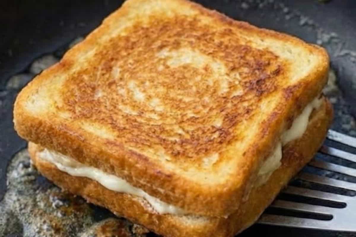 Fry sandwich for 3 to 5 minutes per side until golden brown and cooked