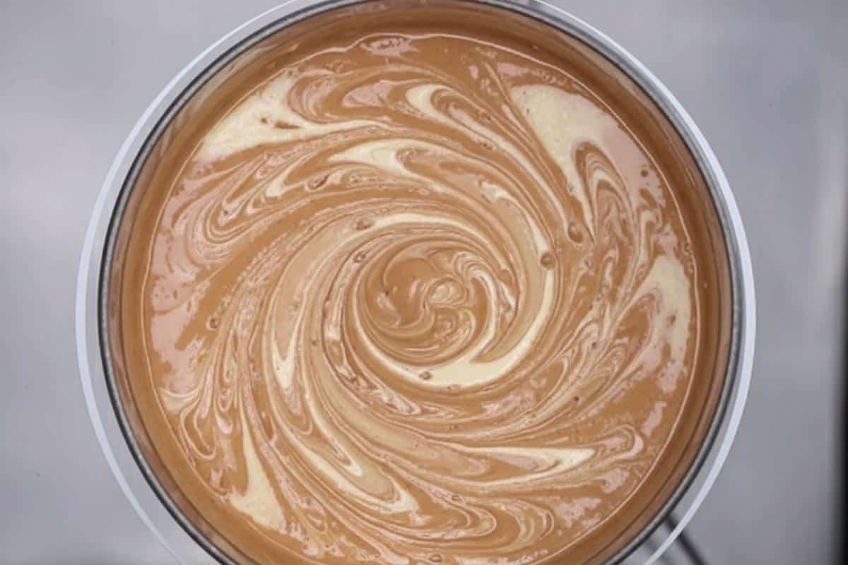 Making the ganache.