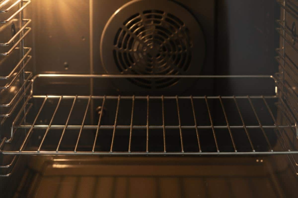 Preheating the oven.