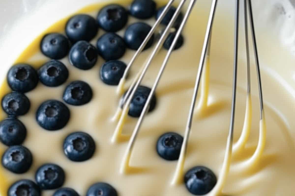 Add in the blueberries in the bowl.
