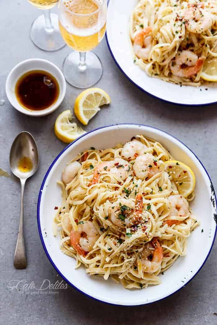 Brown Butter Shrimp Scampi