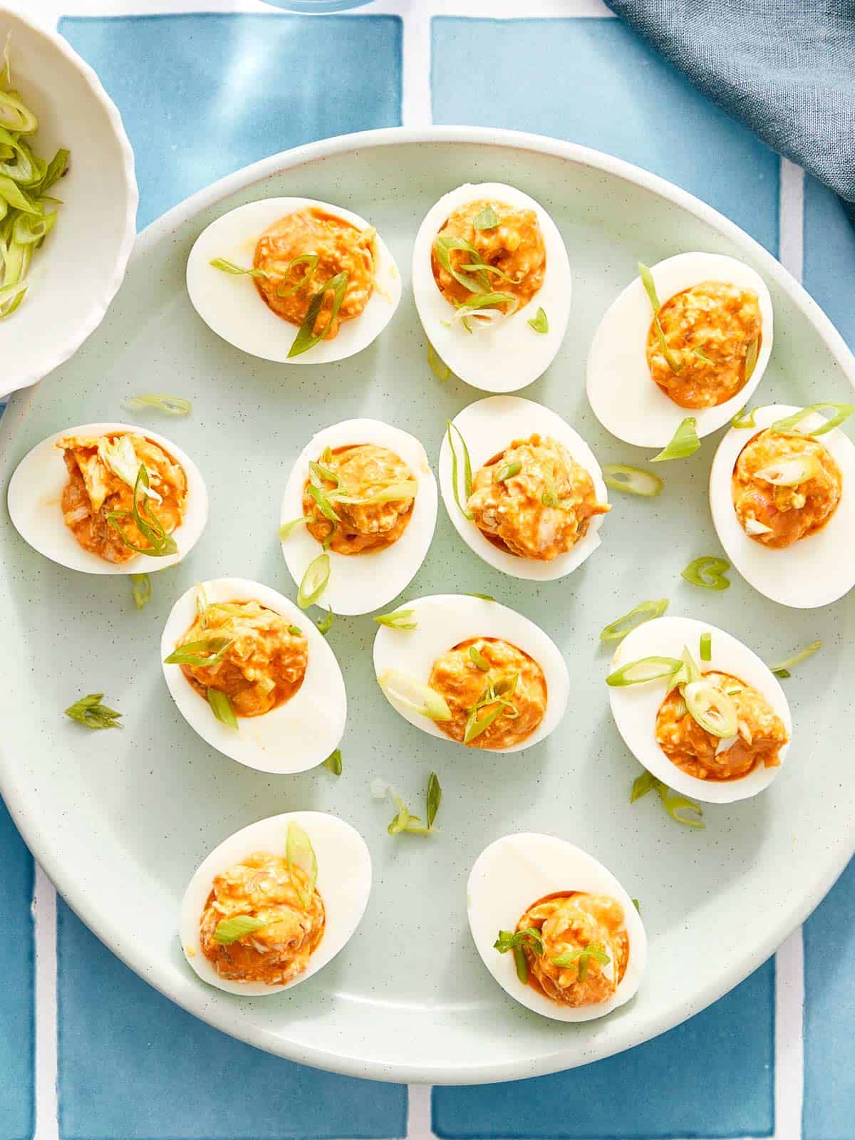 Buffalo Chicken Deviled Eggs
