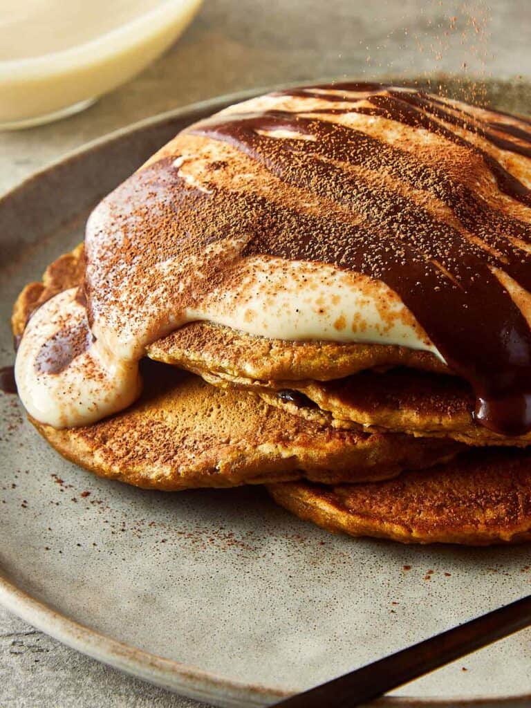 Cappuccino Pancakes fluffy & lighter!