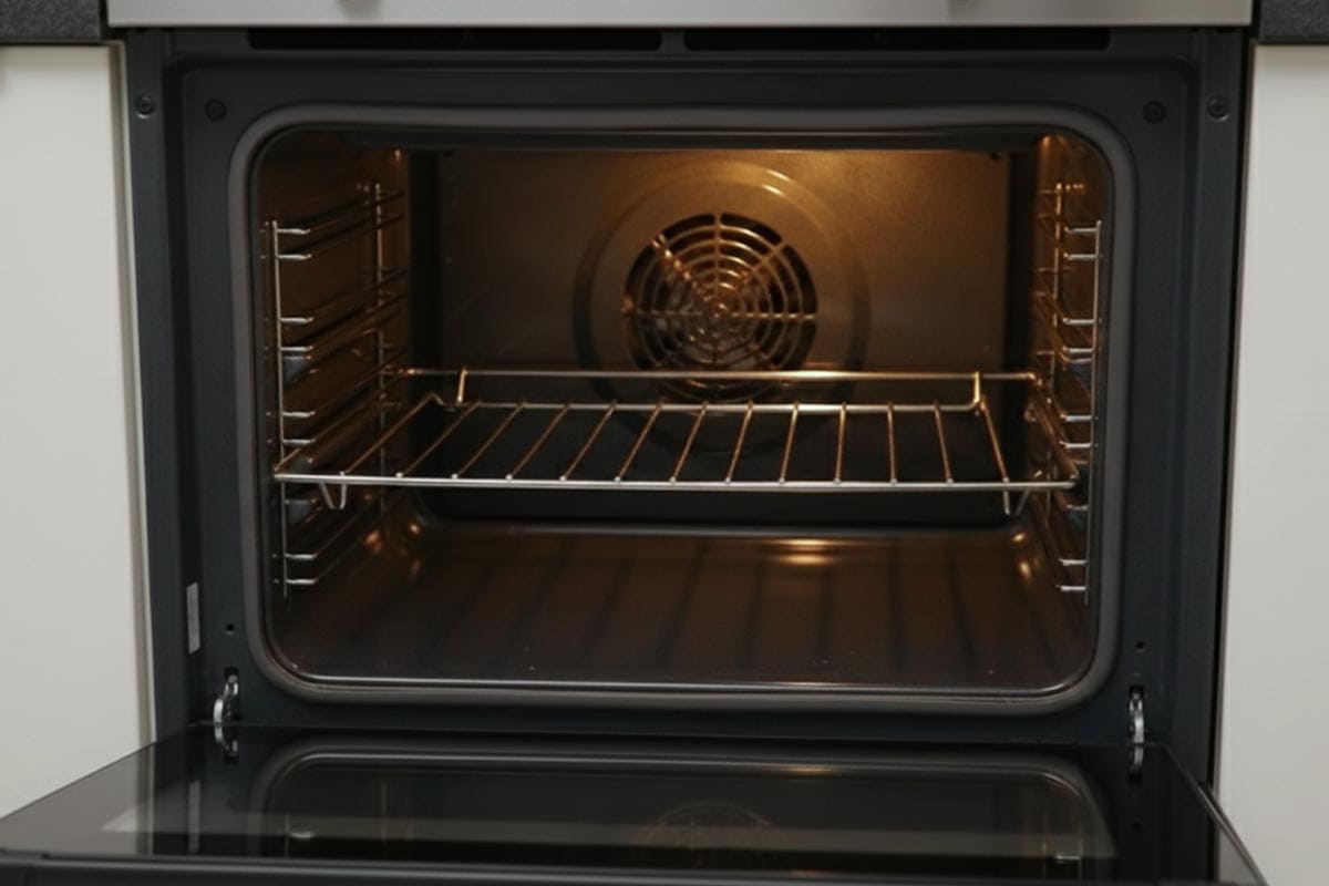 Preheating the oven.