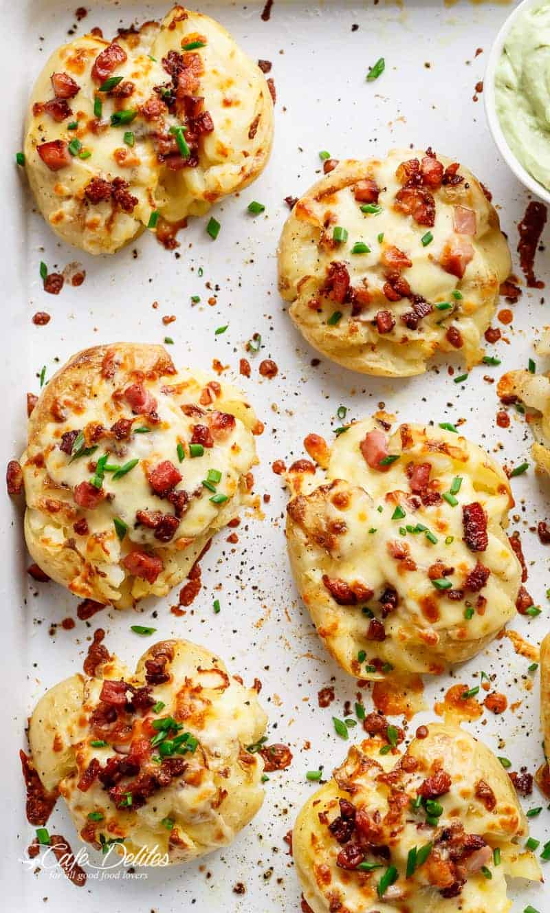 Cheesy Smashed Potatoes