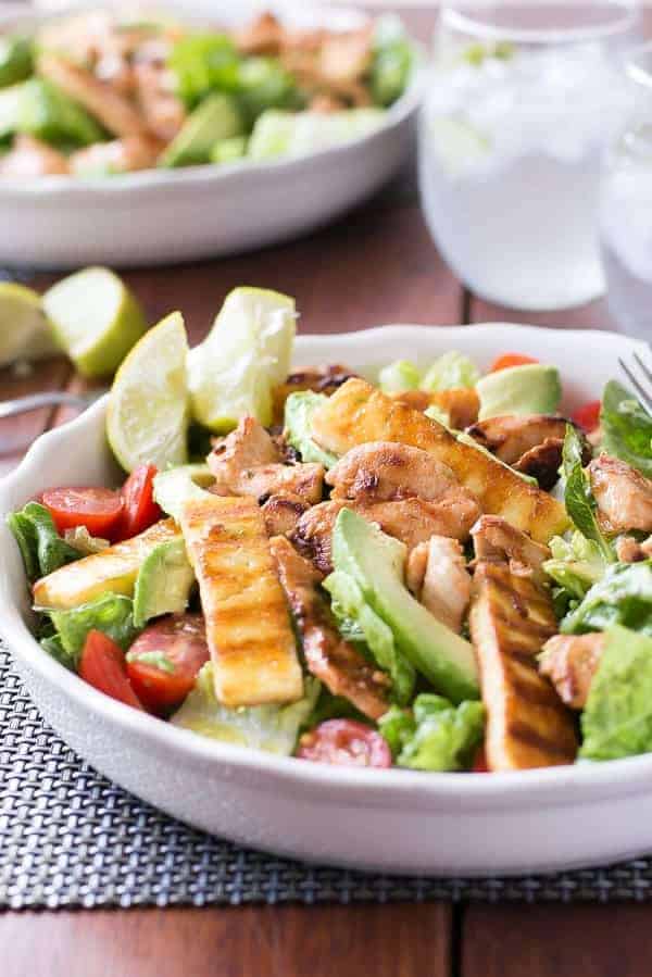 Chicken and Halloumi Salad