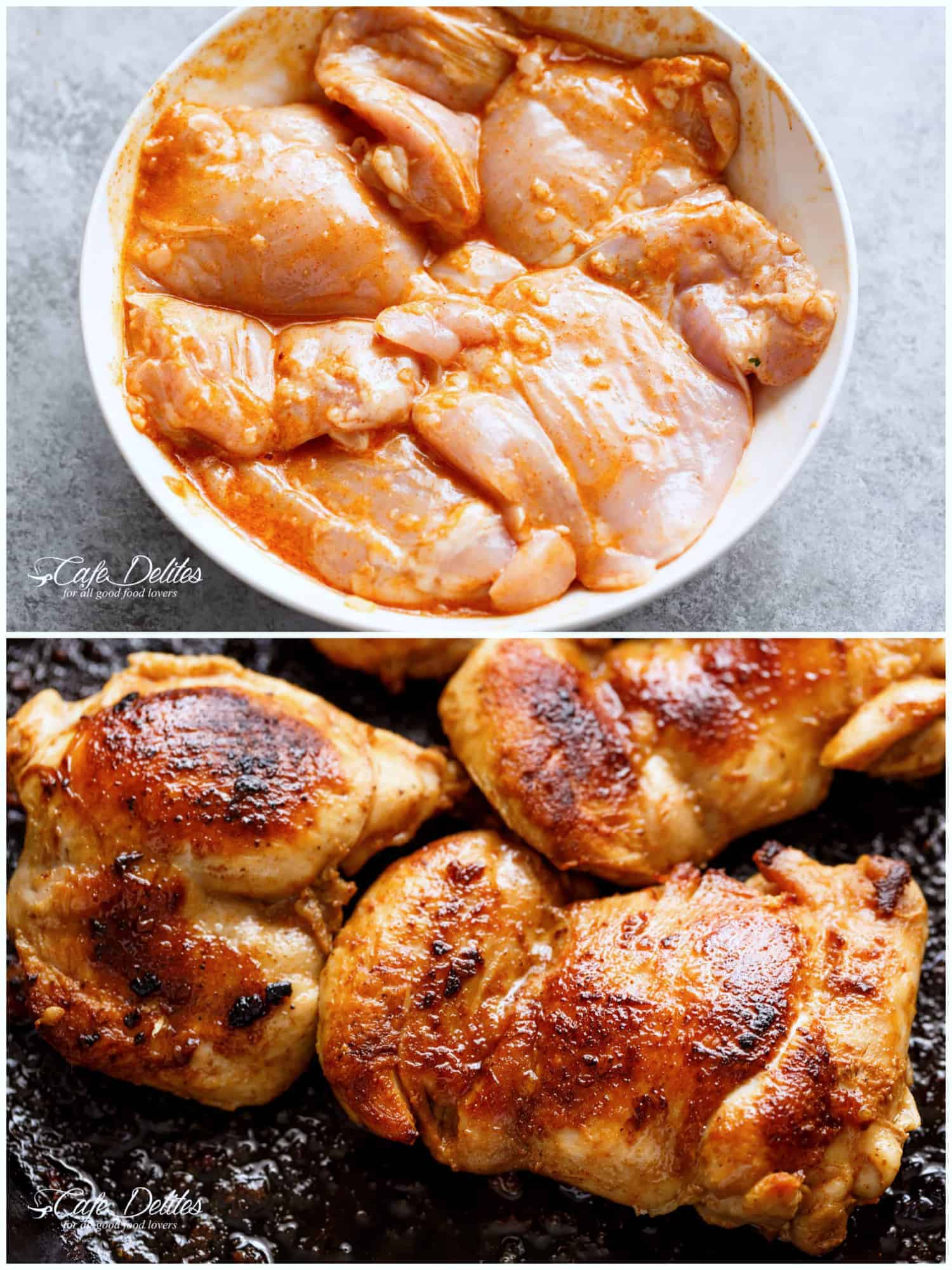 Before and after image of Chicken Seasoning for Burrito Bowl