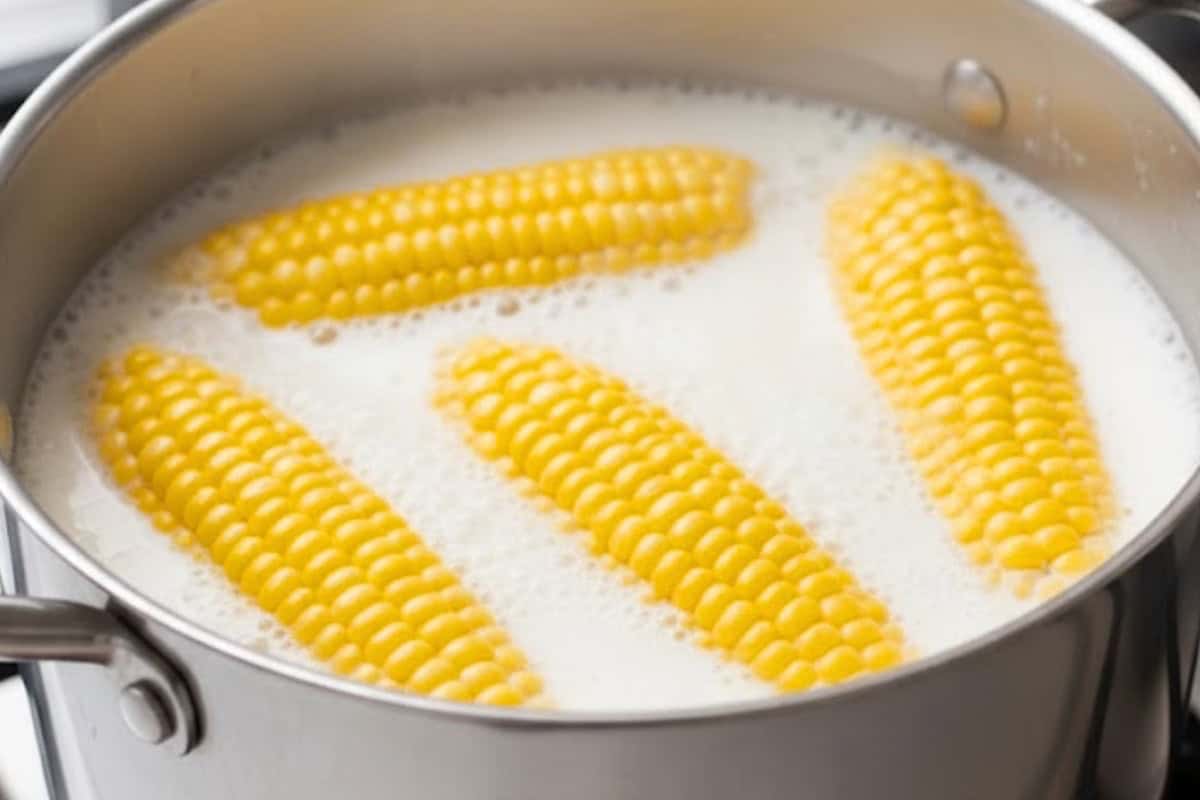 Let the corn simmer on low heat for about 5 to 8 minutes