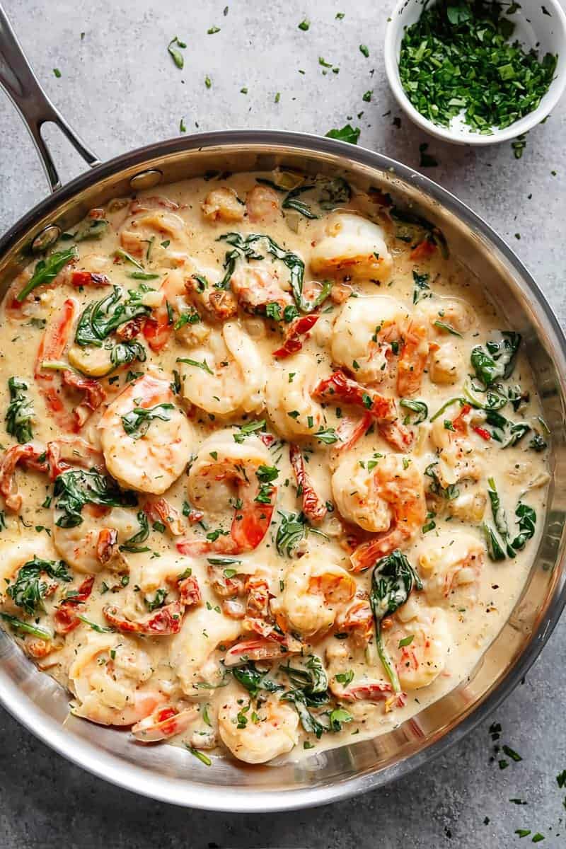 Creamy Garlic Tuscan Butter Shrimp