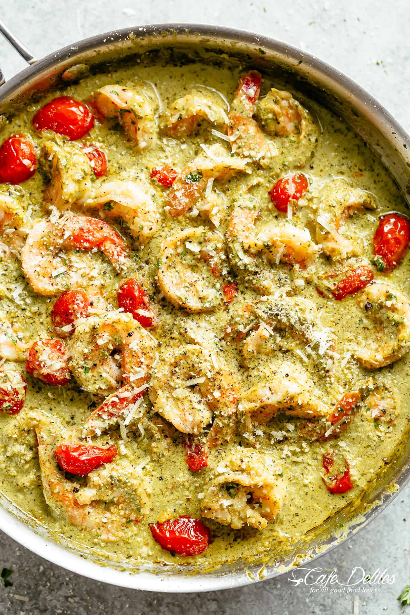 Pesto Alfredo Shrimp