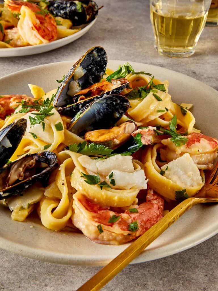Creamy Seafood Carbonara (No Cream!)
