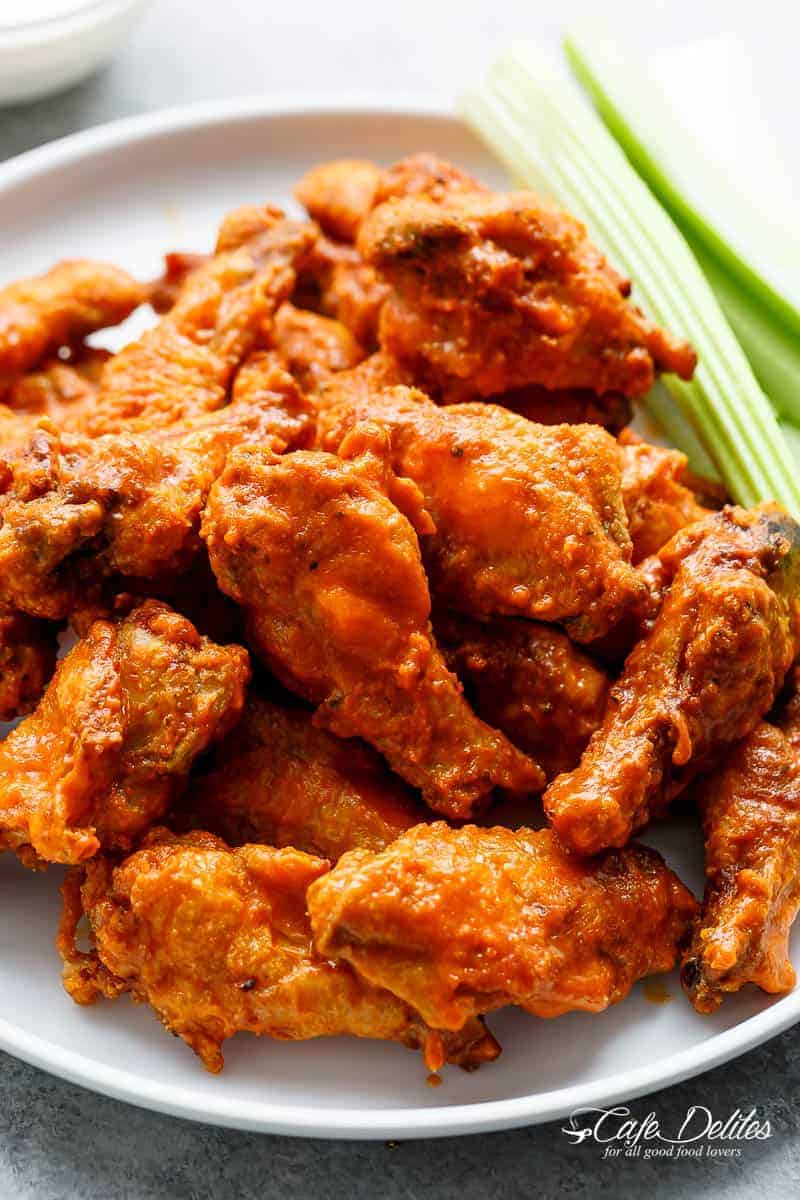 The Crispiest Baked Buffalo Wings