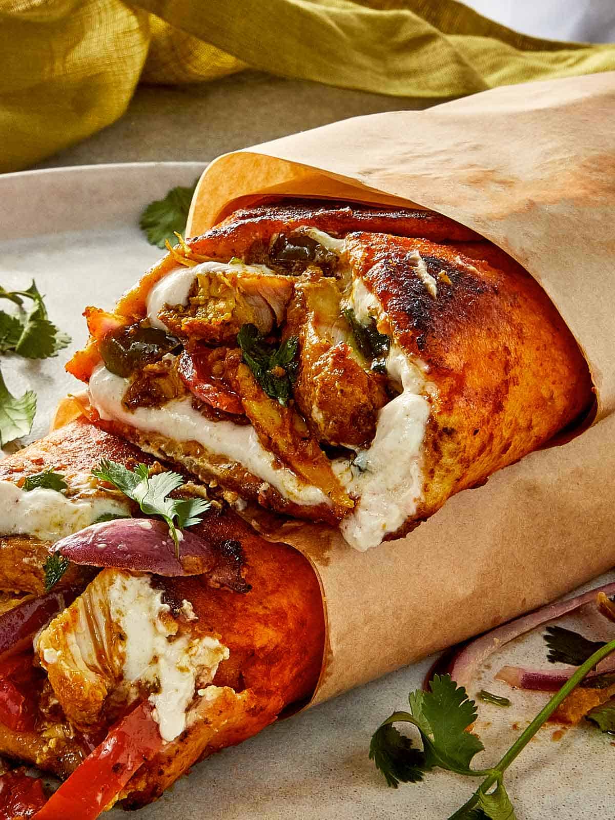 Crispy Chicken Wrap (Shawarma Inspired)