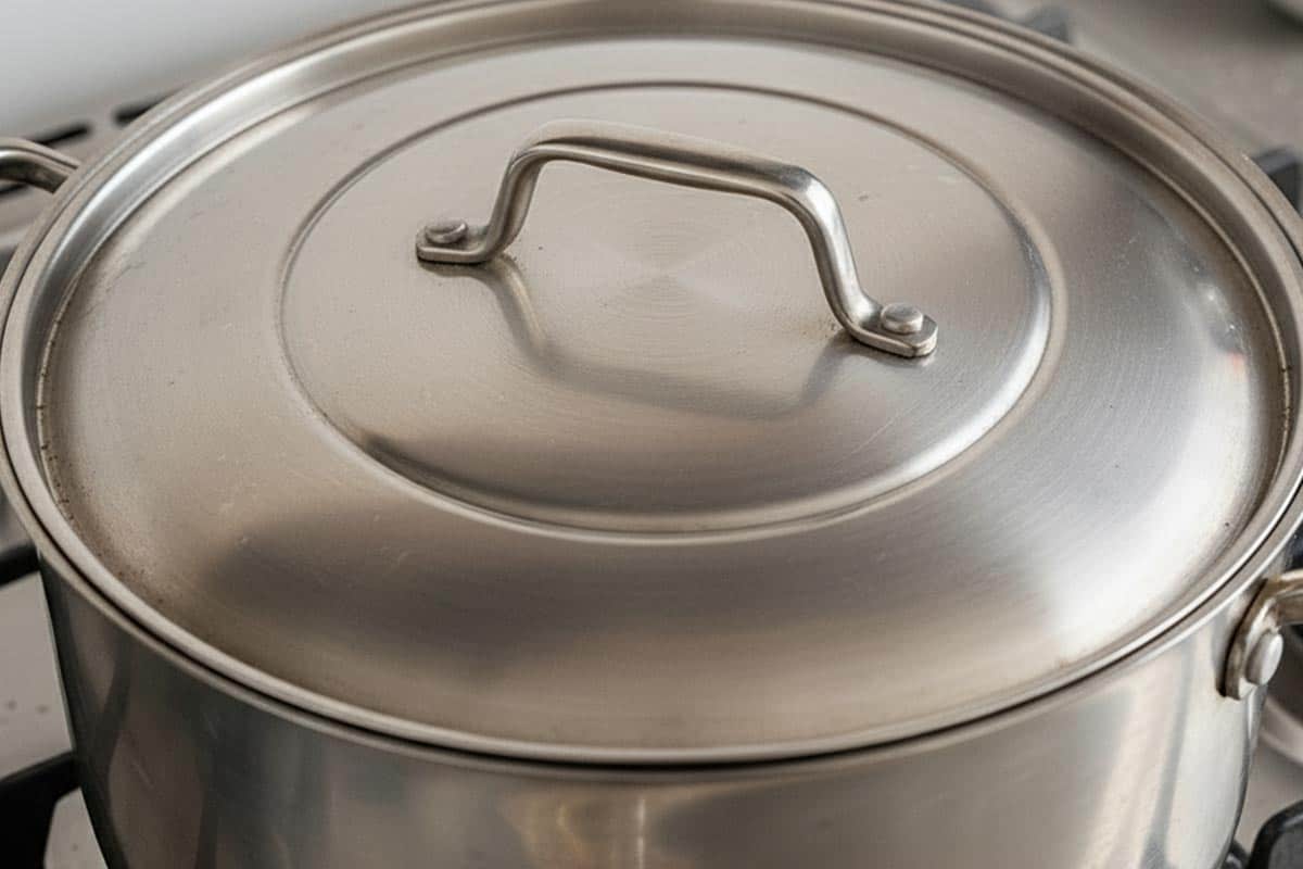 Pot with a lid.