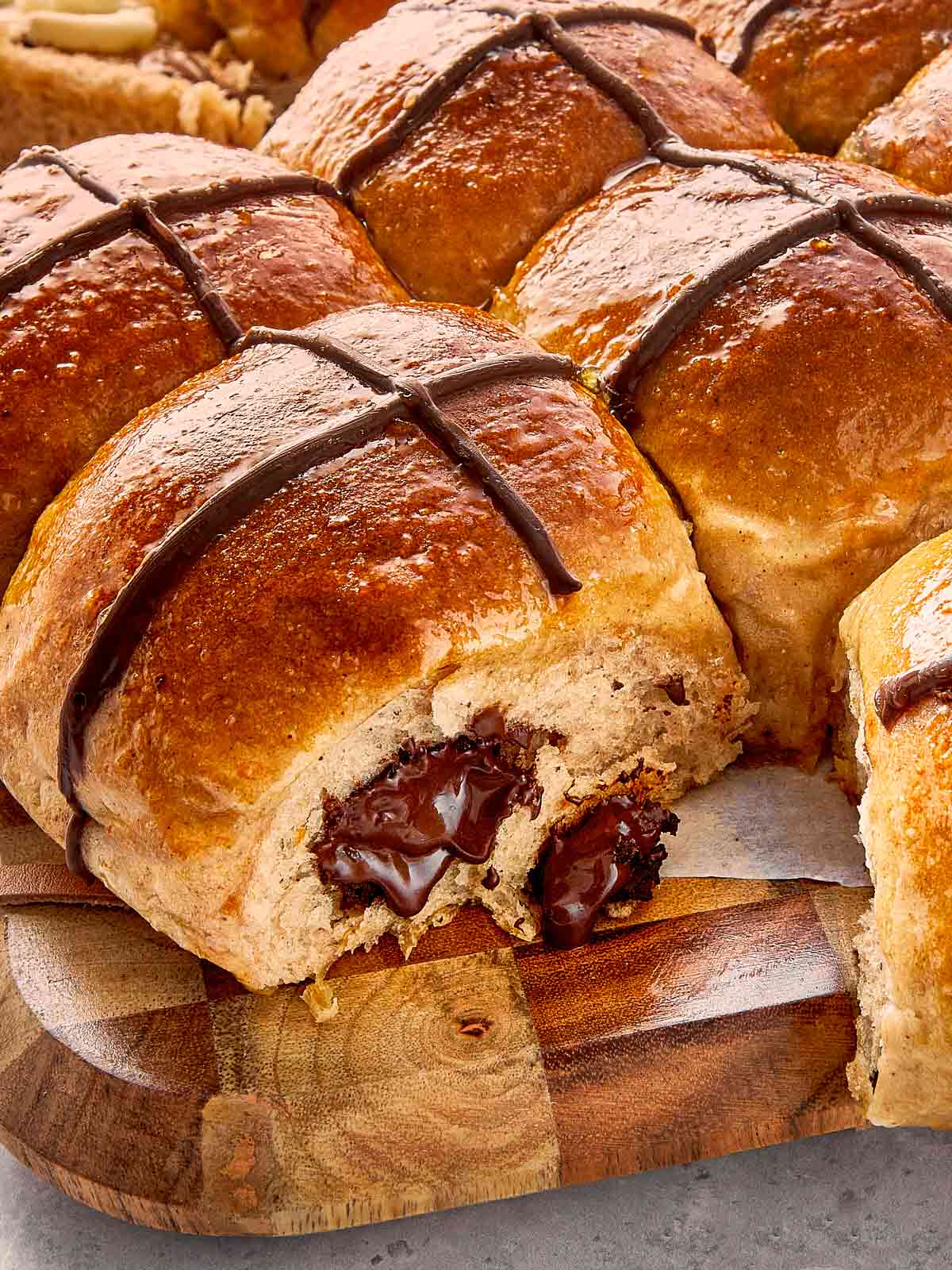 Chocolate Hot Cross Buns