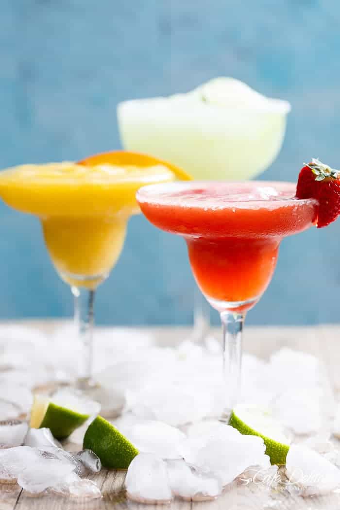 Frozen Strawberry Mango Margaritas