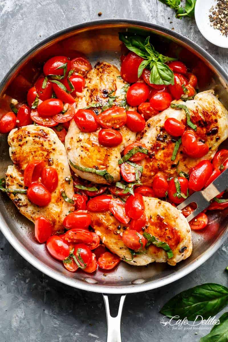 Garlic Tomato Basil Chicken