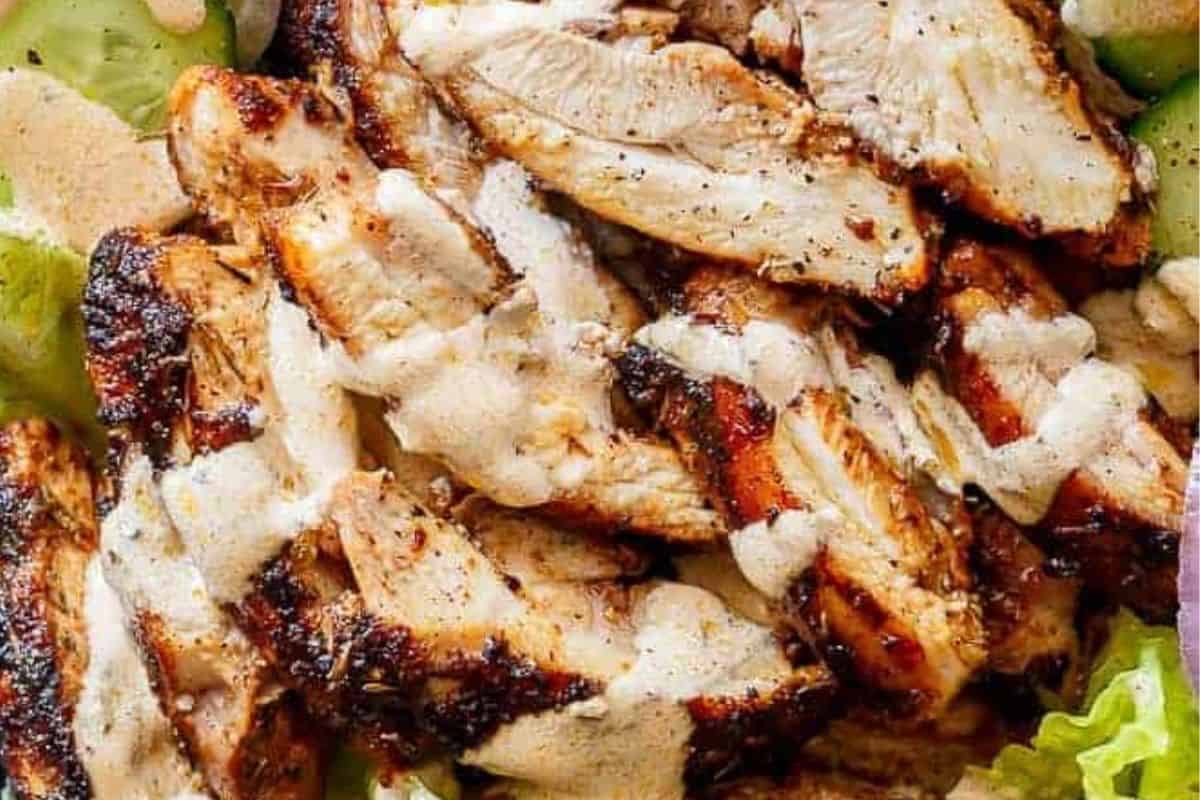 Stir the reserved Cajun seasoning into the mayonnaise and Greek yogurt until smooth and drizzle on top pf the salad