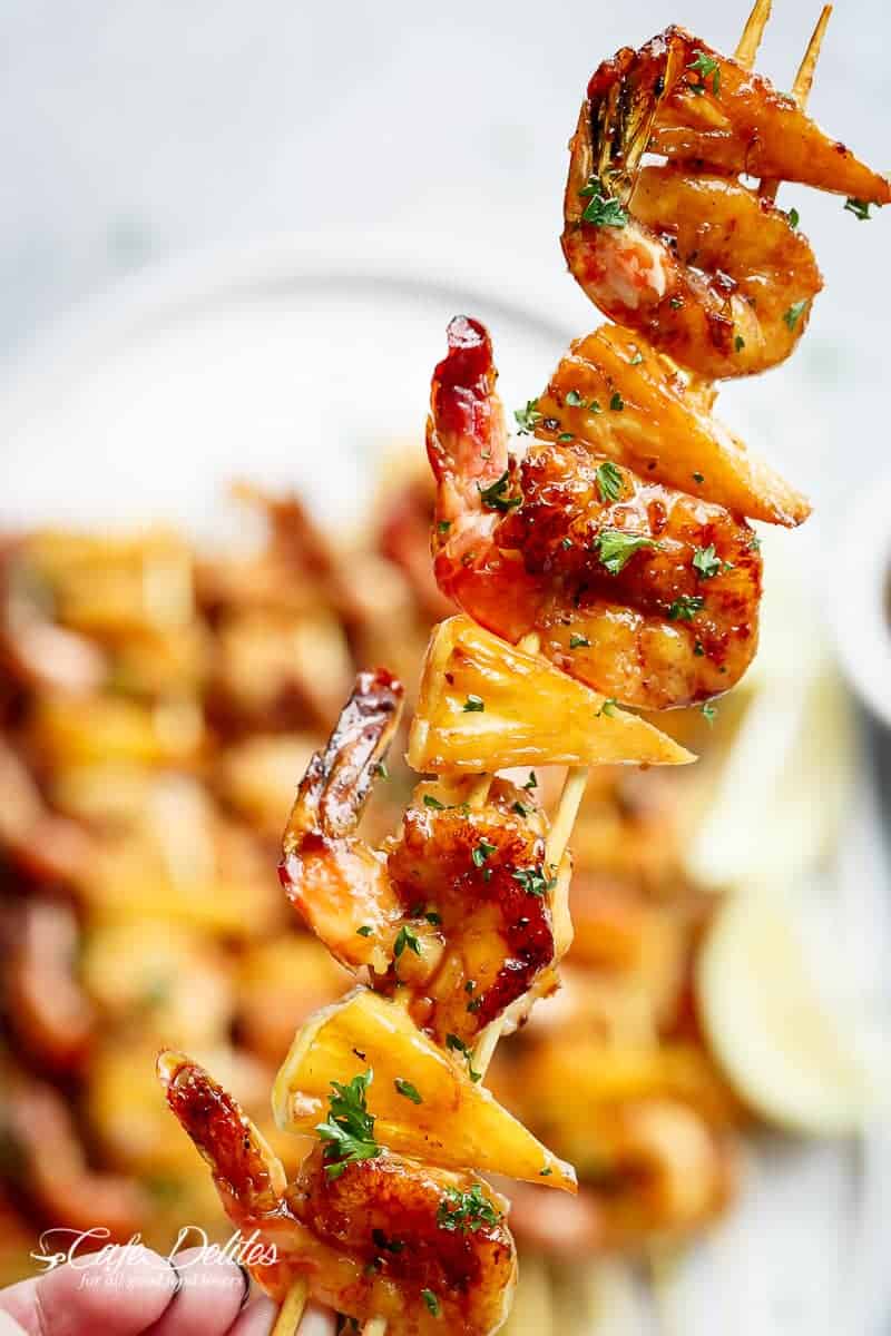 Honey Garlic Shrimp Skewers