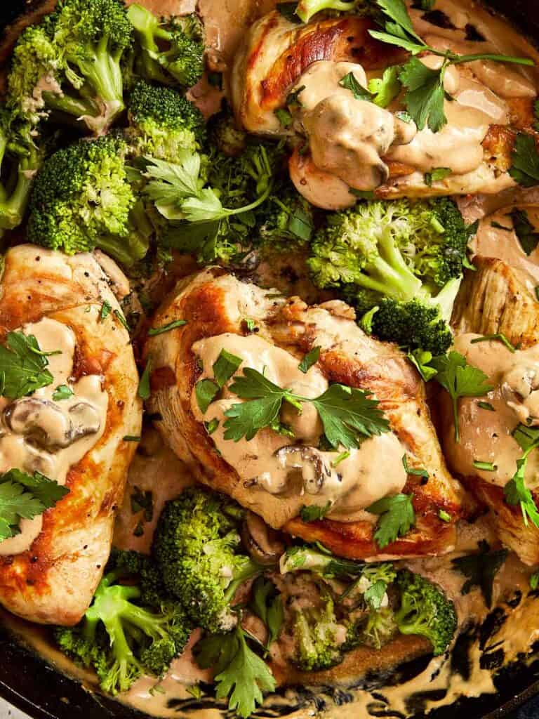 Julia Child's Creamy Chicken and Mushroom (Lightened Up)