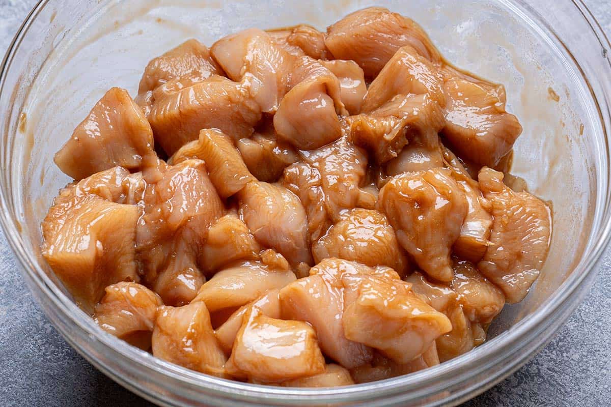 diced chicken shaoxed in wine