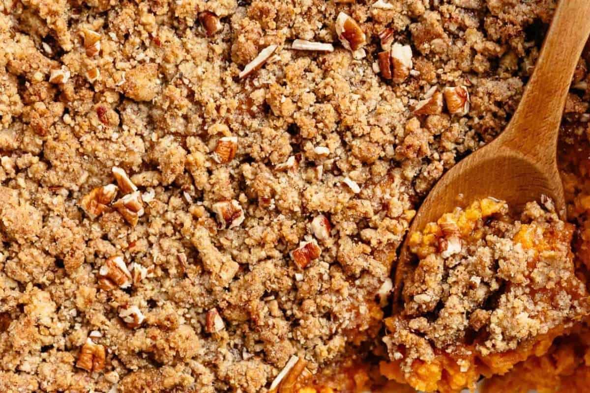 Switch your oven to broil and cook for another 5 to 10 minutes, until the topping crisps and browns.