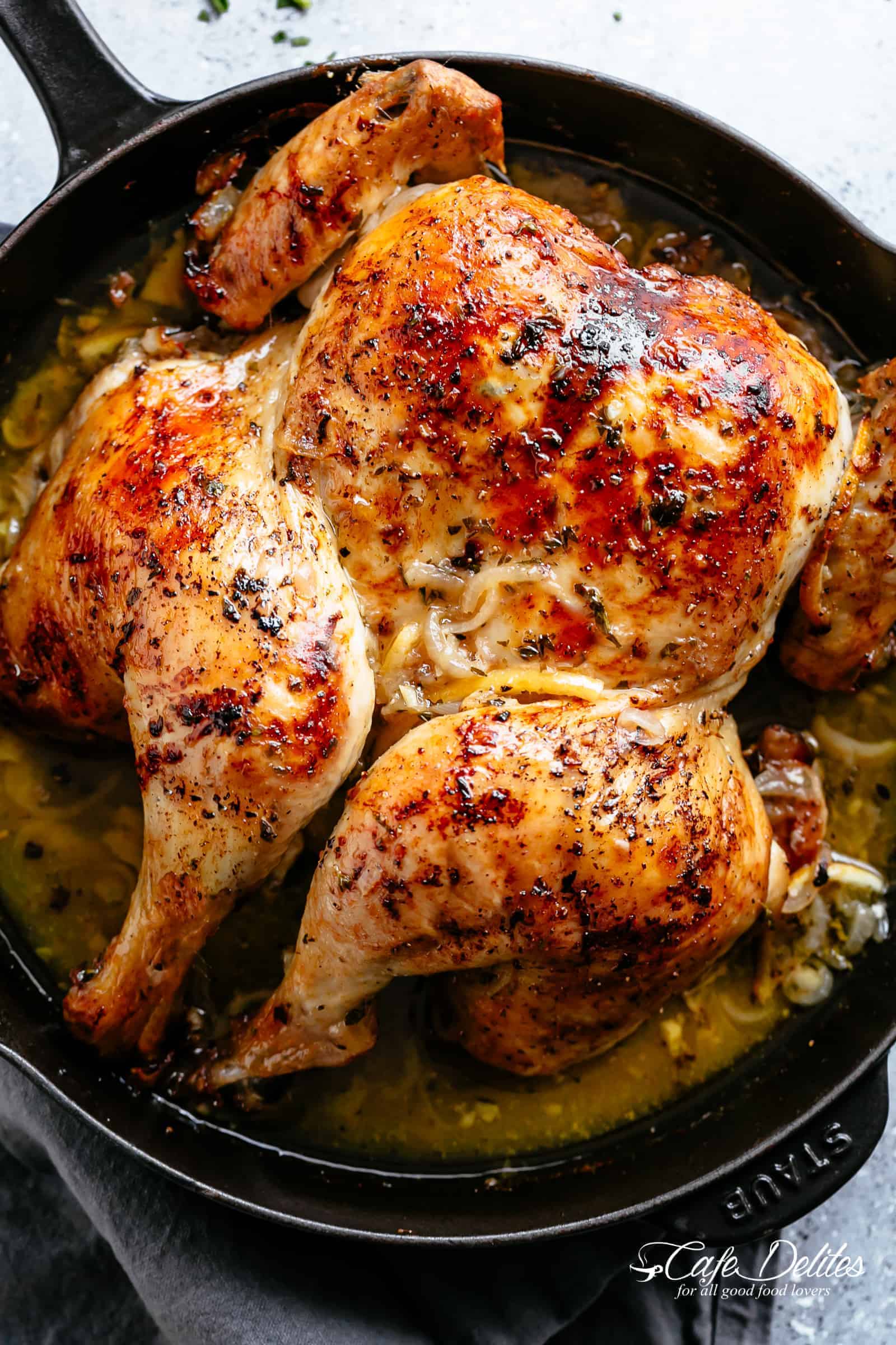 Lemon Garlic Roast Chicken (The Ultimate Sunday Dinner)