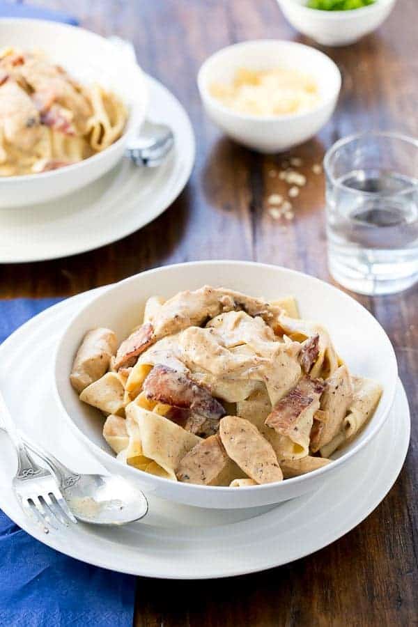 Lightened Up Chicken Carbonara