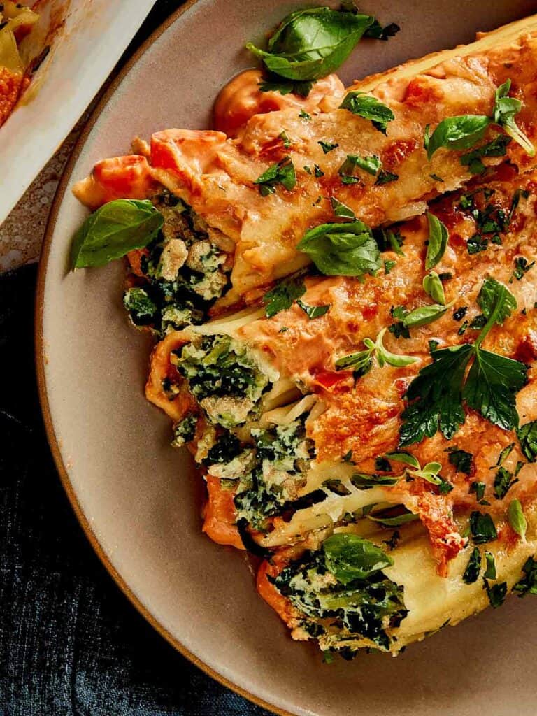 Creamy Turkey & Spinach Cannelloni (Low Fat)