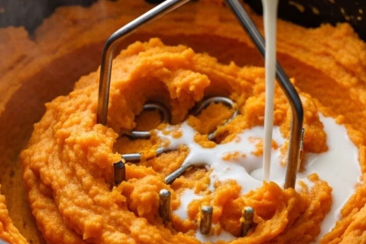 Mash everything using a potato masher until smooth. Add milk if you want a creamier texture.