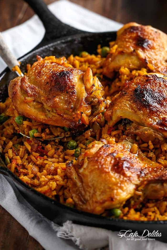 One Pan Spanish Chicken and Rice