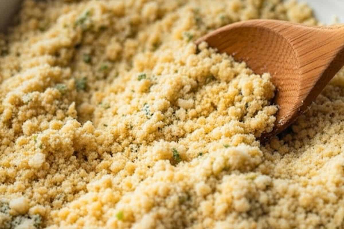 Pour in the butter; season with ¾ teaspoon salt and ⅓ teaspoon pepper.