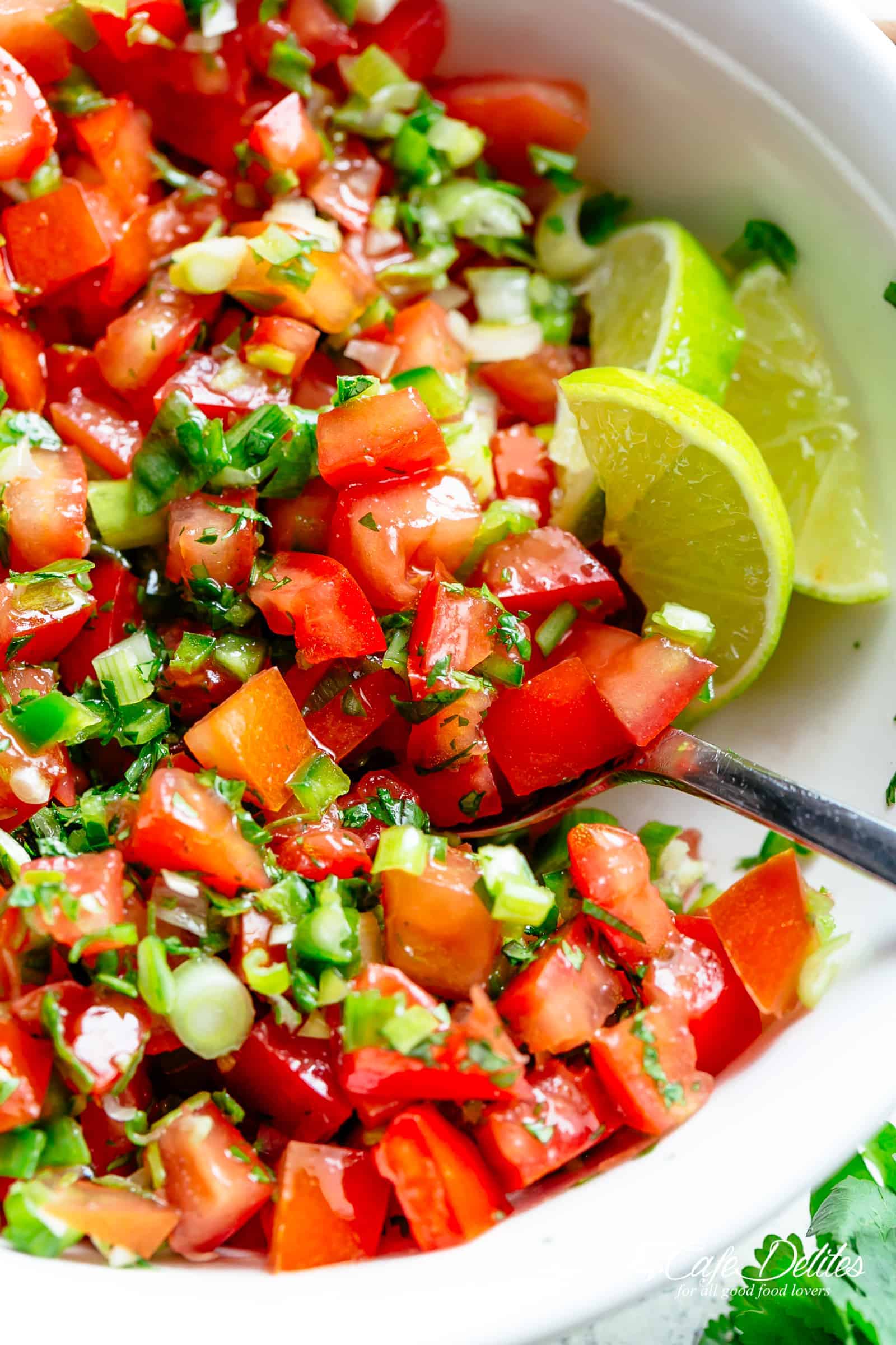 Pico De Gallo serve tortilla chips to tacos, enchiladas or Carne Asada