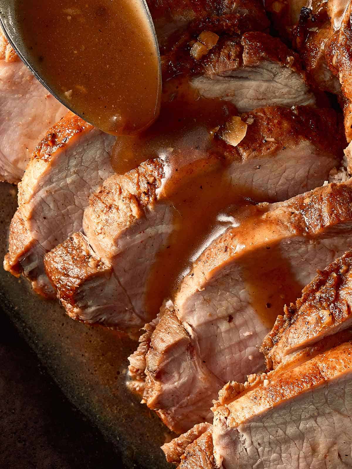 Roast Pork Loin – Tender & Juicy and Honey Garlic Sauce