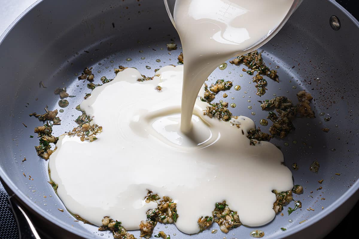 pouring milk