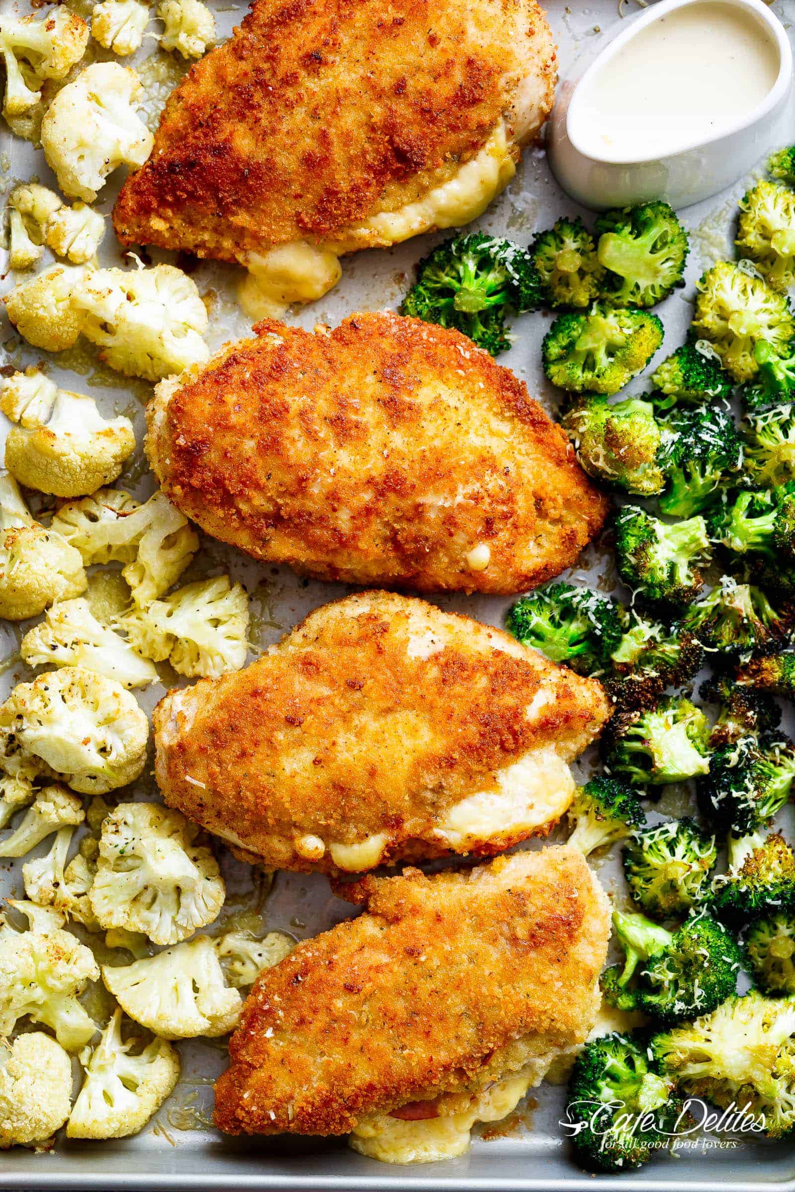 Sheet Pan Chicken Cordon Bleu