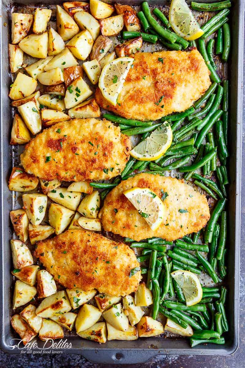 Baked Chicken Milanese & Veggies