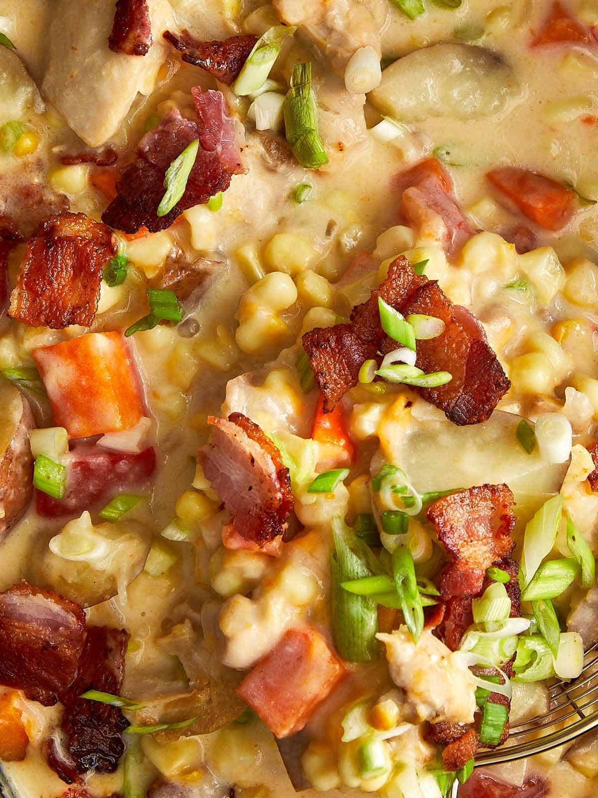 Slow Cooker Chicken Corn Chowder, plus Bacon