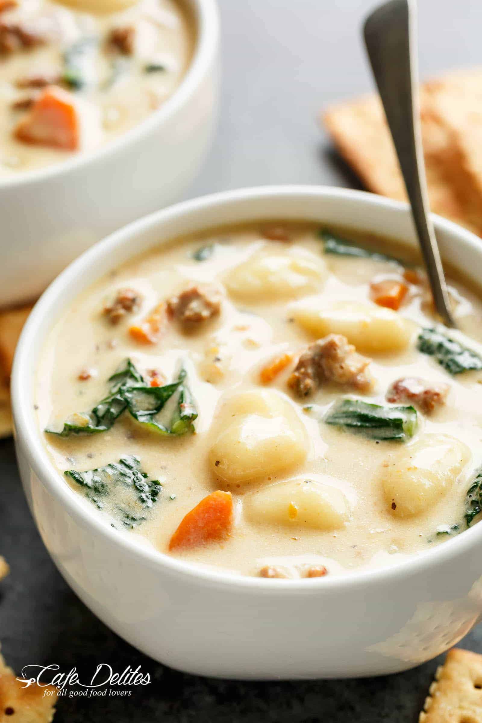 Slow Cooker Sausage Gnocchi Soup