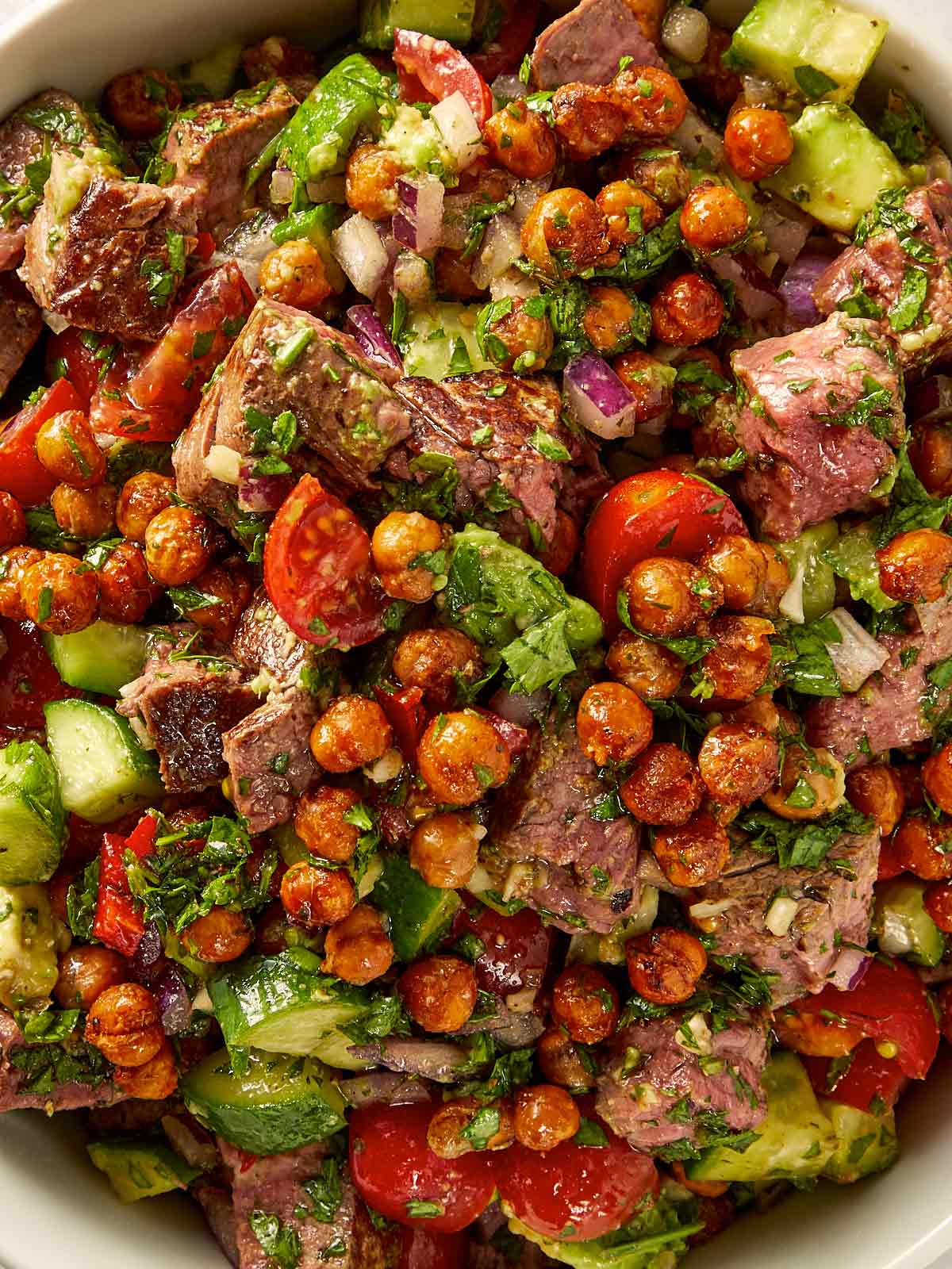 Steak and Chickpea Salad