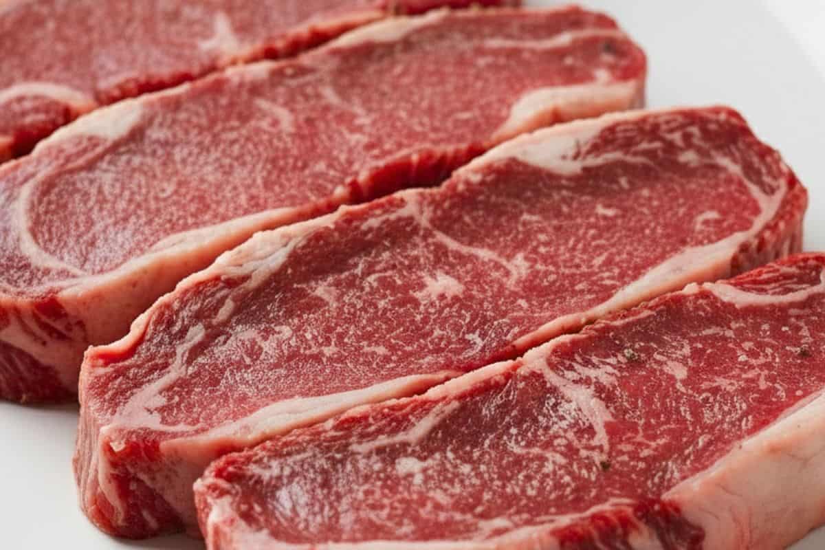 Bring the steaks out of the refrigerator and let them sit at room temperature.