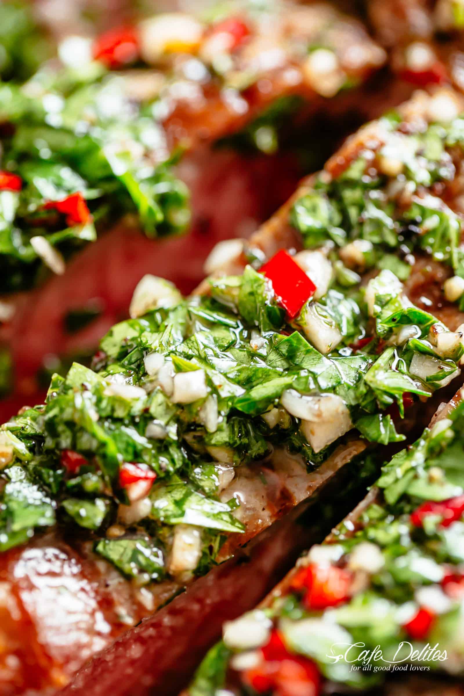 A piece of Authentic Chimichurri Steak