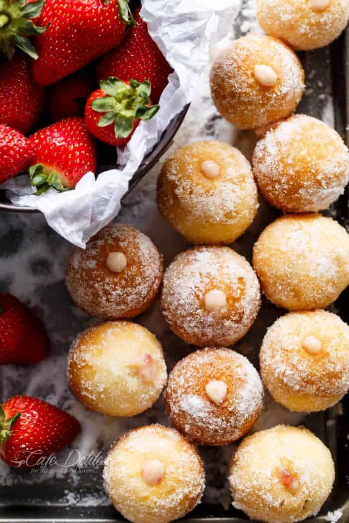 Strawberry Cheesecake Donut Holes