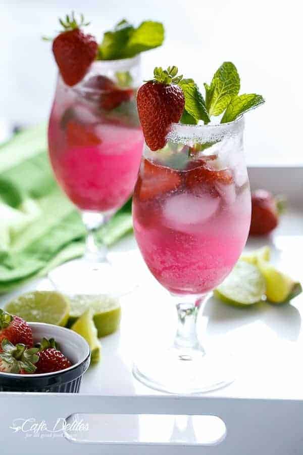 Strawberry Coconut Mojito