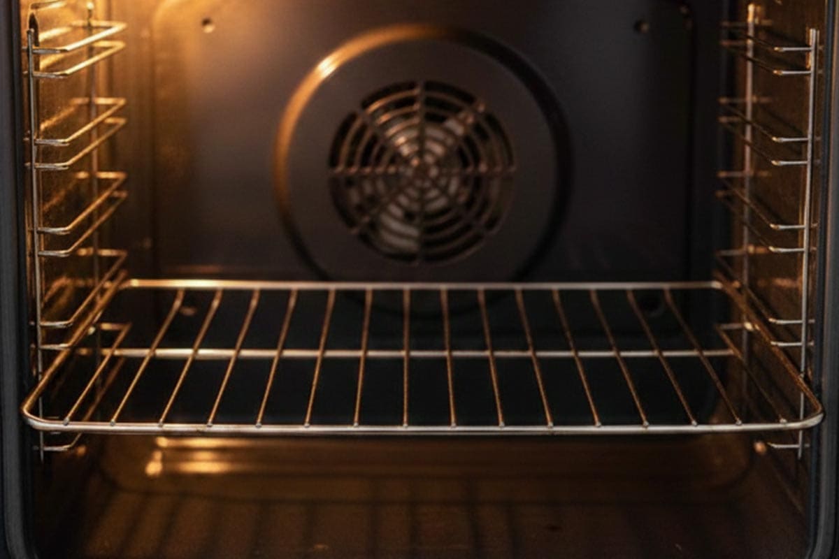 Preheating the oven.